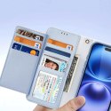 Dux Ducis Etui skórzane do iPhone 16 Dux Ducis Lawa z portfelem MagSafe błękitne