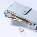 Dux Ducis Etui skórzane do iPhone 16 Pro Dux Ducis Lawa z portfelem MagSafe błękitne