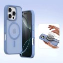 Dux Ducis Etui skórzane do iPhone 16 Pro Dux Ducis Lawa z portfelem MagSafe błękitne