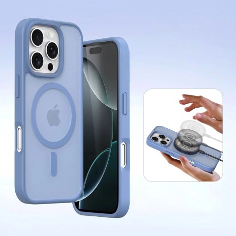 Dux Ducis Etui skórzane do iPhone 16 Pro Dux Ducis Lawa z portfelem MagSafe błękitne Dux Ducis Etui skórzane do iPhone 16 Pro Dux Ducis Lawa z portfelem MagSafe błękitne