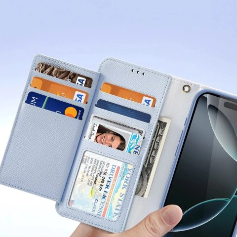Dux Ducis Etui skórzane do iPhone 16 Pro Dux Ducis Lawa z portfelem MagSafe błękitne Dux Ducis Etui skórzane do iPhone 16 Pro Dux Ducis Lawa z portfelem MagSafe błękitne