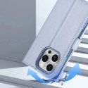 Dux Ducis Etui skórzane do iPhone 16 Pro Dux Ducis Lawa z portfelem MagSafe błękitne