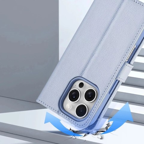 Dux Ducis Etui skórzane do iPhone 16 Pro Dux Ducis Lawa z portfelem MagSafe błękitne Dux Ducis Etui skórzane do iPhone 16 Pro Dux Ducis Lawa z portfelem MagSafe błękitne