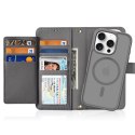 Dux Ducis Etui skórzane do iPhone 16 Pro Max Dux Ducis Lawa z portfelem MagSafe szare