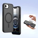 Dux Ducis Etui skórzane do iPhone 16e Dux Ducis Lawa Black z portfelem MagSafe czarne