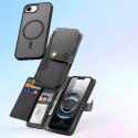 Dux Ducis Etui skórzane do iPhone 16e Dux Ducis Lawa Black z portfelem MagSafe czarne