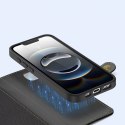 Dux Ducis Etui skórzane do iPhone 16e Dux Ducis Lawa Black z portfelem MagSafe czarne