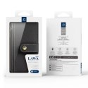 Dux Ducis Etui skórzane do iPhone 16e Dux Ducis Lawa Black z portfelem MagSafe czarne