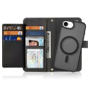 Dux Ducis Etui skórzane do iPhone 16e Dux Ducis Lawa Black z portfelem MagSafe czarne