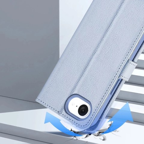 Dux Ducis Etui skórzane do iPhone 16e Dux Ducis Lawa z portfelem MagSafe błękitne Dux Ducis Etui skórzane do iPhone 16e Dux Ducis Lawa z portfelem MagSafe błękitne