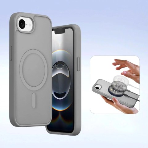 Dux Ducis Etui skórzane do iPhone 16e Dux Ducis Lawa z portfelem MagSafe szare Dux Ducis Etui skórzane do iPhone 16e Dux Ducis Lawa z portfelem MagSafe szare