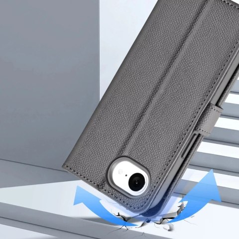 Dux Ducis Etui skórzane do iPhone 16e Dux Ducis Lawa z portfelem MagSafe szare Dux Ducis Etui skórzane do iPhone 16e Dux Ducis Lawa z portfelem MagSafe szare