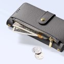 Dux Ducis Etui skórzane do iPhone 16e Dux Ducis Lawa z portfelem MagSafe szare