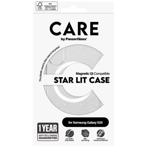 PanzerGlass Etui do Samsung Galaxy S25 CARE by PanzerGlass Star Lit Case Transparent PanzerGlass Etui do Samsung Galaxy S25 CARE by PanzerGlass Star Lit Case Transparent