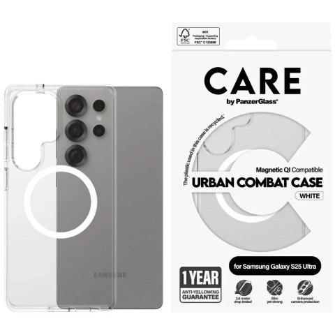 PanzerGlass Etui do Samsung Galaxy S25 Ultra CARE by PanzerGlass Flagship Urban Combat White QI przezroczyste PanzerGlass Etui do Samsung Galaxy S25 Ultra CARE by PanzerGlass Flagship Urban Combat White QI przezroczyste