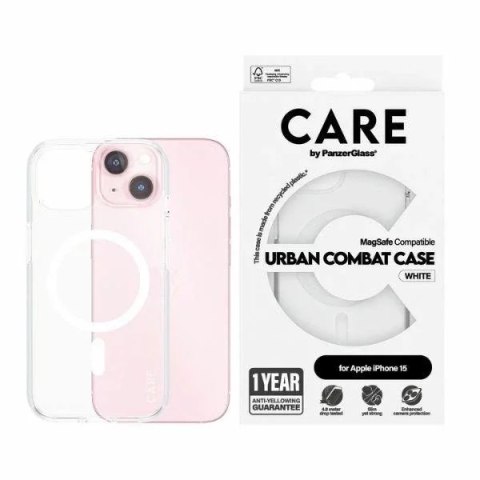 PanzerGlass Etui do iPhone 15 CARE by PanzerGlass Urban Combat Case 6,1" MagSafe biały PanzerGlass Etui do iPhone 15 CARE by PanzerGlass Urban Combat Case 6,1" MagSafe biały