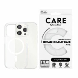 PanzerGlass Etui do iPhone 15 Pro CARE by PanzerGlass Urban Combat Case MagSafe Przezroczysty z Białymi Magnesami
