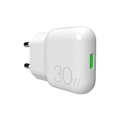 Puro Ładowarka sieciowa GaN Puro SLIMPRO 30W USB-C PD biała kompaktowa Puro Ładowarka sieciowa GaN Puro SLIMPRO 30W USB-C PD biała kompaktowa