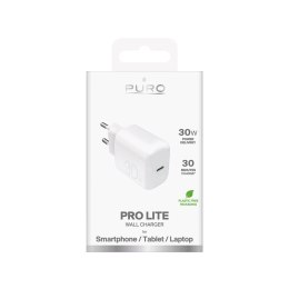 Puro Ładowarka sieciowa Puro PROLITE 30W USB-C biała szybkie ładowanie