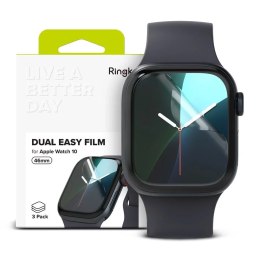 Ringke 3x Folia ochronna na Apple Watch 10 46mm Ringke Dual Easy 3-pack Clear