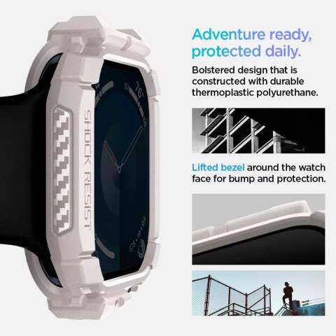 Spigen ETUI DO APPLE WATCH 10 (46MM) BEŻOWE DUNE BEIGE SPIGEN RUGGED ARMOR PRO Spigen ETUI DO APPLE WATCH 10 (46MM) BEŻOWE DUNE BEIGE SPIGEN RUGGED ARMOR PRO