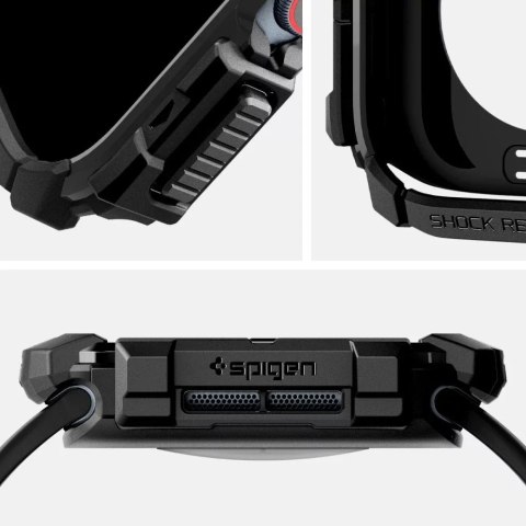Spigen ETUI DO APPLE WATCH 10 (46MM) CZARNE MATTE BLACK SPIGEN RUGGED ARMOR PRO Spigen ETUI DO APPLE WATCH 10 (46MM) CZARNE MATTE BLACK SPIGEN RUGGED ARMOR PRO