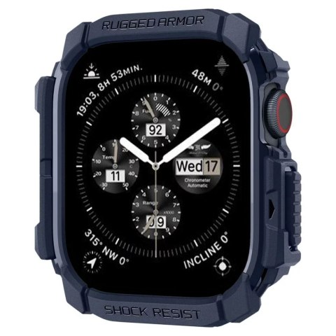 Spigen ETUI DO APPLE WATCH 10 (46MM) GRANATOWE NAVY BLUE SPIGEN RUGGED ARMOR Spigen ETUI DO APPLE WATCH 10 (46MM) GRANATOWE NAVY BLUE SPIGEN RUGGED ARMOR
