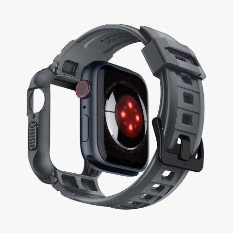 Spigen Pasek do Apple Watch 4-9 / SE 44-45mm Spigen Rugged Armor Pro Szary Spigen Pasek do Apple Watch 4-9 / SE 44-45mm Spigen Rugged Armor Pro Szary