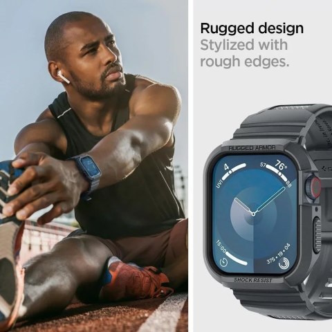 Spigen Pasek do Apple Watch 4-9 / SE 44-45mm Spigen Rugged Armor Pro Szary Spigen Pasek do Apple Watch 4-9 / SE 44-45mm Spigen Rugged Armor Pro Szary