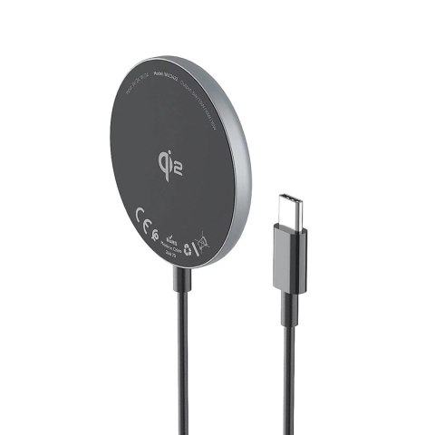 Wozinsky Ładowarka indukcyjna magnetyczna Wozinsky 15W bezprzewodowa Qi2 - czarna Wozinsky Ładowarka indukcyjna magnetyczna Wozinsky 15W bezprzewodowa Qi2 - czarna
