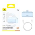 Baseus Powerbank Baseus Compact 5000mAh 20W USB-C Mini Szybkie Ładowanie Niebieski