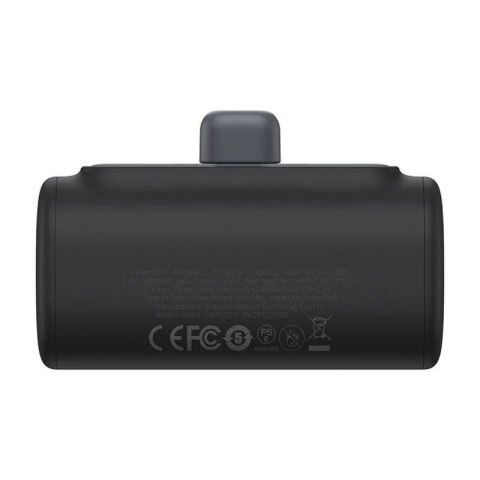 Baseus Powerbank Baseus Compact IP 5000mAh 20W Lightning + USB-C Czarny Baseus Powerbank Baseus Compact IP 5000mAh 20W Lightning + USB-C Czarny