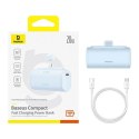 Baseus Powerbank Baseus Compact IP 5000mAh 20W Lightning + USB-C Niebieski