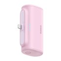 Baseus Powerbank Baseus Compact IP 5000mAh 20W Lightning + USB-C Różowy