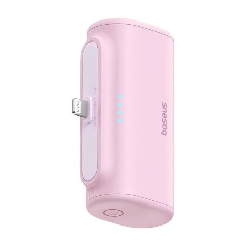Baseus Powerbank Baseus Compact IP 5000mAh 20W Lightning + USB-C Różowy Baseus Powerbank Baseus Compact IP 5000mAh 20W Lightning + USB-C Różowy