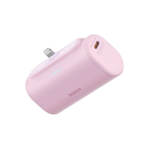 Baseus Powerbank Baseus Compact IP 5000mAh 20W Lightning + USB-C Różowy Baseus Powerbank Baseus Compact IP 5000mAh 20W Lightning + USB-C Różowy