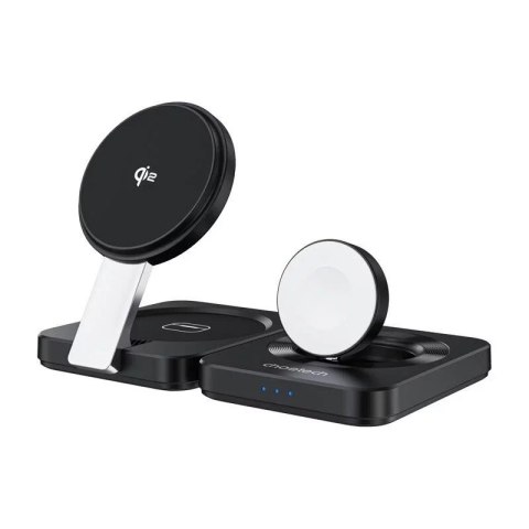 Choetech Ładowarka Składana 3w1 Choetech Qi2 MagSafe iPhone Watch AirPods Czarna Choetech Ładowarka Składana 3w1 Choetech Qi2 MagSafe iPhone Watch AirPods Czarna