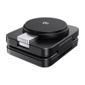 Choetech Ładowarka Składana 3w1 Choetech Qi2 MagSafe iPhone Watch AirPods Czarna