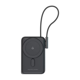 Choetech Powerbank Magnetyczny Choetech Black 10000mAh 20W PD + Kabel USB-C Czarny