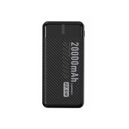 Denmen POWERBANK DENMEN BATERIA AWARYJNA CZARNA 20000mAh DP41 USC + TYP-C