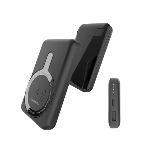 Denmen Powerbank Denmen PD+ MagSafe 10000mAh 15W Bezprzewodowy Czarny Denmen Powerbank Denmen PD+ MagSafe 10000mAh 15W Bezprzewodowy Czarny