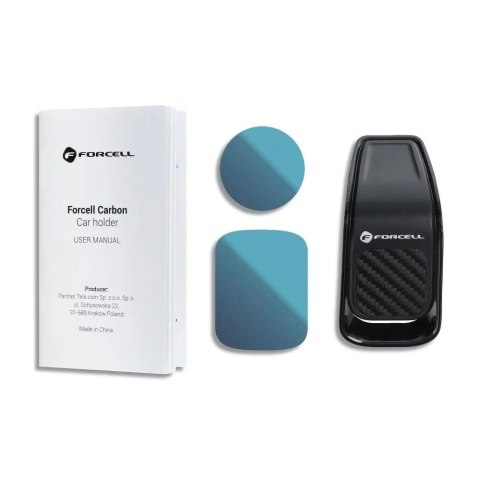 Denmen Uchwyt samochodowy FORCELL F-GRIP Carbon B060 magnetyczny do kratki czarny Denmen Uchwyt samochodowy FORCELL F-GRIP Carbon B060 magnetyczny do kratki czarny