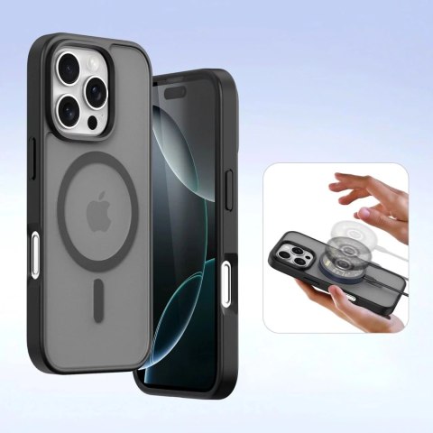Dux Ducis Etui ochronne do iPhone 16 Pro Dux Ducis Lawa skórzane MagSafe portfel czarne Dux Ducis Etui ochronne do iPhone 16 Pro Dux Ducis Lawa skórzane MagSafe portfel czarne