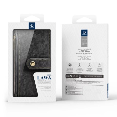 Dux Ducis Etui ochronne do iPhone 16 Pro Dux Ducis Lawa skórzane MagSafe portfel czarne Dux Ducis Etui ochronne do iPhone 16 Pro Dux Ducis Lawa skórzane MagSafe portfel czarne
