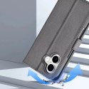 Dux Ducis Etui skórzane do iPhone 16 MagSafe Dux Ducis Lawa + portfel - szare