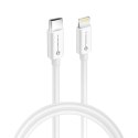 Forcell Kabel USB-C do Lightning 1m Forcell MFi Apple PD 30W CarPlay Biały