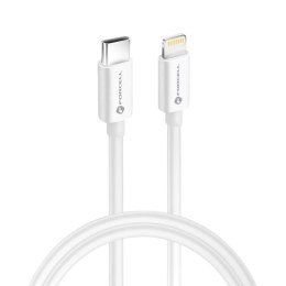 Forcell Kabel USB-C do Lightning 1m Forcell MFi Apple PD 30W CarPlay Biały