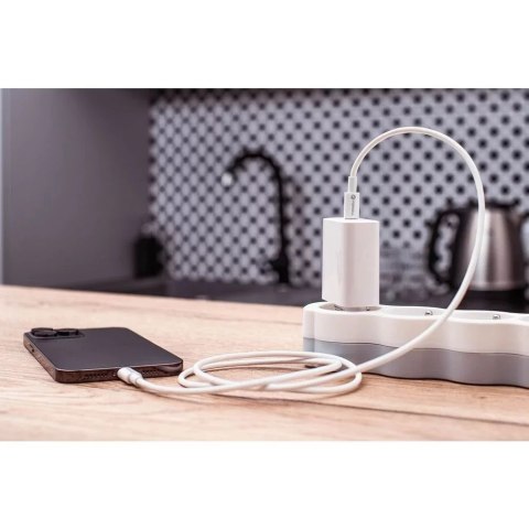 Forcell Kabel USB-C do Lightning 1m Forcell MFi Apple PD 30W CarPlay Biały Forcell Kabel USB-C do Lightning 1m Forcell MFi Apple PD 30W CarPlay Biały