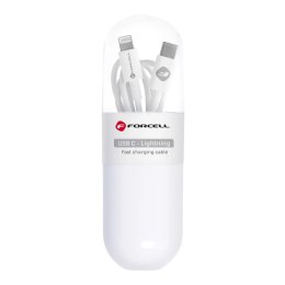 Forcell Kabel USB-C do Lightning 1m Forcell PD 27W iPhone iPad Biały Tuba