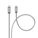 Forcell Kabel USB-C do Lightning 27W 1m Forcell Stalowy PD iPhone iPad